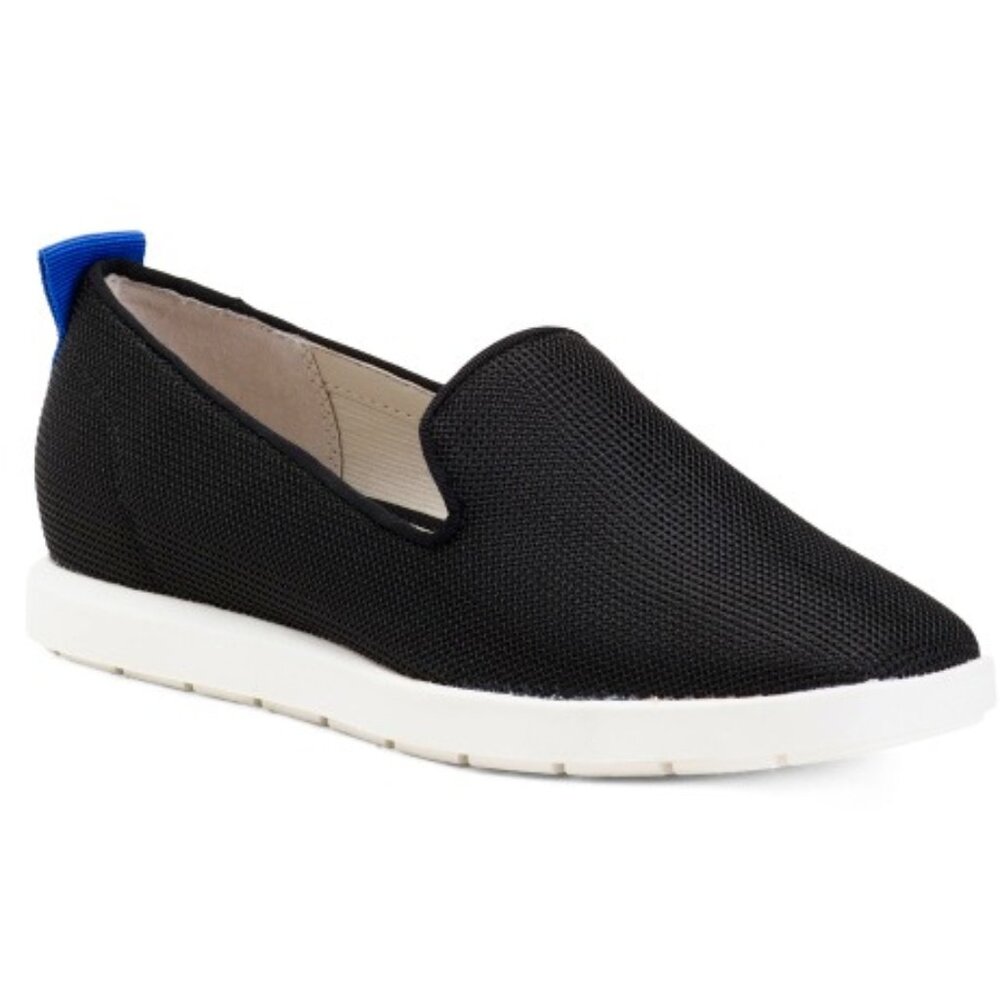 FRANCO SARTO Boston Slip On Flats Sneakers Low Top Black Mesh Fabric Size 6.5